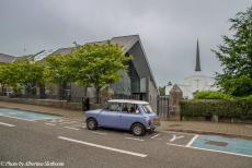 Ireland 2017 - Our Mini Authi in front of the Knock Shrine. On our way from Dublin to the west coast of Ireland, we stayed in Knock for one night. In 1879,...