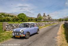 Ireland 2017 - Classic Car Road Trip Ireland: In the Mini Authi, we drove to the ruins of Corcomroe Cistercian Abbey, situated in the unique...