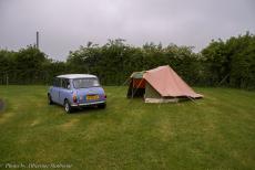 Ireland - Classic Car Road Trip Ireland: Late in the evening, we arrived in our Classic Mini at the campsite in Knock. The barrier was down, and no one...
