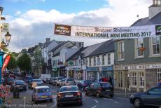 Ireland - A road trip through Ireland in a Classic Mini: After a long journey, we finally arrived in Westport, where an enormous banner spanning the road...