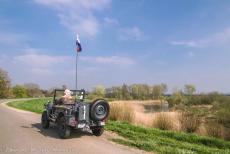 Commemoration Operation Quick Anger 2018 - Operation Quick Anger&nbsp;Commemoration and Memorial Tour 2018: A 1942 Ford Jeep on the Ooyse dyke between the Dutch villages of Oud-Zevenaar and...