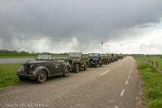 Commemoration Operation Quick Anger 2019 - Operation Quick Anger Commemoration 2019: A small convoy WWII military vehicles on the dyke road near the Memorial Crossing to...