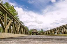 Normandy, 75 years after D-Day - Memorial tour through Normandy, 75 years after D-Day: A Sherman M32B1 on the Bailey Bridge at the Overlord Museum in Colleville-sur-Mer. The...