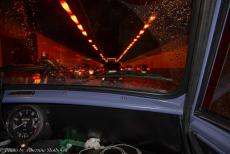 Engeland, IMM in Bristol - Classic Car Road Trip met een Mini Authi uit 1974: Op weg naar huis veroorzaakten zware regenbuien veel oponthoud. Er stond op meerdere plaatsen...