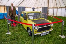 Engeland, IMM in Bristol - Tijdens het IMM in Bristol werd de Mini van Mr. Bean tentoongesteld. Deze Classic Mini 1000 uit 1977 werd gebruikt tijdens de opnames voor de...