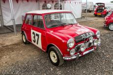 Engeland, IMM in Bristol - IMM Bristol: Paddy Hopkirk en zijn bijrijder Henry Liddon wonnen in 1964 de Rally van Monte Carlo in een Morris Mini Cooper S, bekend als 33 EJB....