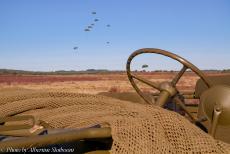 75 years after the Battle of Arnhem - Classic Car Road Trip: A 1942 British Airborne Ford GPW Jeep on Ginkel Heath during the mass parachute drop to commemorate the 75th...