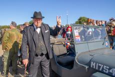 75 years after the Battle of Arnhem - Classic Car Road Trip: The 75th commemorations Battle of Arnhem on Ginkel Heath, a Churchill reenactor next to our own 1942...