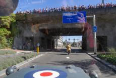 75 years after the Battle of Arnhem - Classic Car Road Trip: Race to the Bridge 2019, a Ford GPW Jeep at the Rhine Bridge in Arnhem. During the Battle of Arnhem, the north end of the...