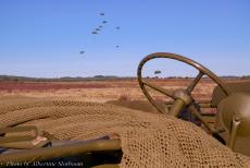75 years after the Battle of Arnhem - Battle of Arnhem Commemorations 2019:&nbsp;A 1942 British Airborne Ford GPW Jeep on Ginkel Heath during the mass parachute drop to commemorate the...