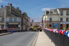 80th anniversary of D-Day - Normandy 2024, 80 years after D-Day: WWII half-track in Isigny-sur-Mer. In the spring of 1944, the town was bombarded twice in...