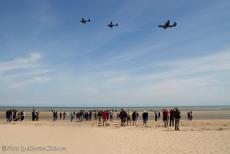 80th anniversary of D-Day - Normandy 2024, 80th anniversary of D-Day: Two Historic Dakotas over Utah Beach. Utah Beach was the codename of the westernmost landing beach...