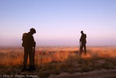 80th anniversary of the Battle of Arnhem - The 80th anniversary of the Battle of Arnhem:&nbsp;The sun rises over Ginkel Heath and the imposing installation 'The Veterans Tribute',...
