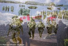 Commemoration Operation Quick Anger 2022 - Westervoort, Commemoration Operation Quick Anger 2022: A glass memorial plaque is part of the memorial Crossing to Liberation at the village...