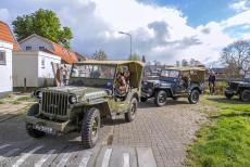 Commemoration Operation Quick Anger 2022 - Westervoort, Commemoration Operation Quick Anger&nbsp;2022: A&nbsp;1942 Ford GPW Jeep painted in a camouflage pattern called the 'Mickey...
