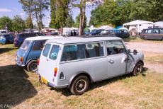 Polen, IMM Leszno - Op de IMM-camping in Leszno stond deze prachtig gerestaureerde&nbsp;Mini HL Estate. Dit iconische Classic Mini-model werd&nbsp;in 1981 gebouwd...
