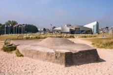 Normandy, 65 years after D-Day - Juno Beach, Normandy,&nbsp;the 65th anniversary of&nbsp;D-Day: A German underground command post and observation bunker in front of the Juno Beach...