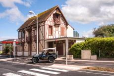 Normandy, 65 years after D-Day - The 65th anniversary of D-Day, Berni&egrave;res-sur-Mer: In the first weeks after D-Day, the garden of this house was used as a temporary war...