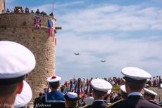 Normandy, 65 years after D-Day - Normandy 2009:&nbsp;The 65th anniversary of the D-Day landings at Mont-Saint-Michel, a small rocky island in front off the coast of...