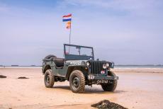 Normandy, 65 years after D-Day - The 65th anniversary of D-Day, Normandy 2009: Our own RAF-blue 1942 Ford Jeep on Gold Beach at Arromanches-les-Bains, France. We made a memorial...