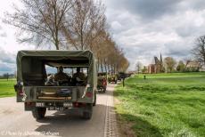 Operation Cannonshot Memorial Tour 2018 - Operation Cannonshot Memorial Tour: The convoy of historic military vehicles of the Second World War on the way to the small...